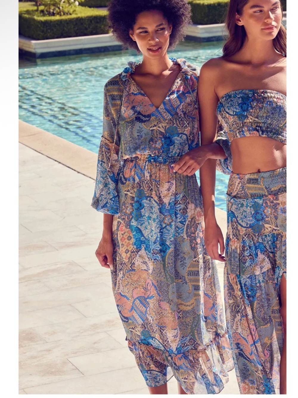 Misa Los Angeles Amata Patchwork Print Multi Paisley Maxi Dress NWT $395